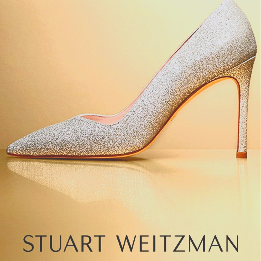 Stuart Weitzman Anny Platino Fine Glitter